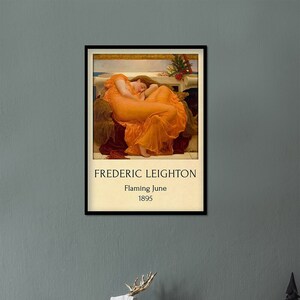 Frederic Leighton's Flaming June | Classic Victorian Woman Portrait | Printable Vintage Wall Art | Instant Digital Download