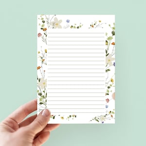 Carte de correspondance florale, Femme, Modifiable, Carte de correspondance florale numérique, Floral, Fleurs sauvages