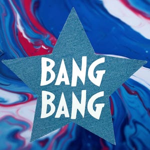 BANG star patch iron-on