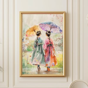 Chinese Painting, East Asian Wall Decor, Chinese Canvas Travel Gift