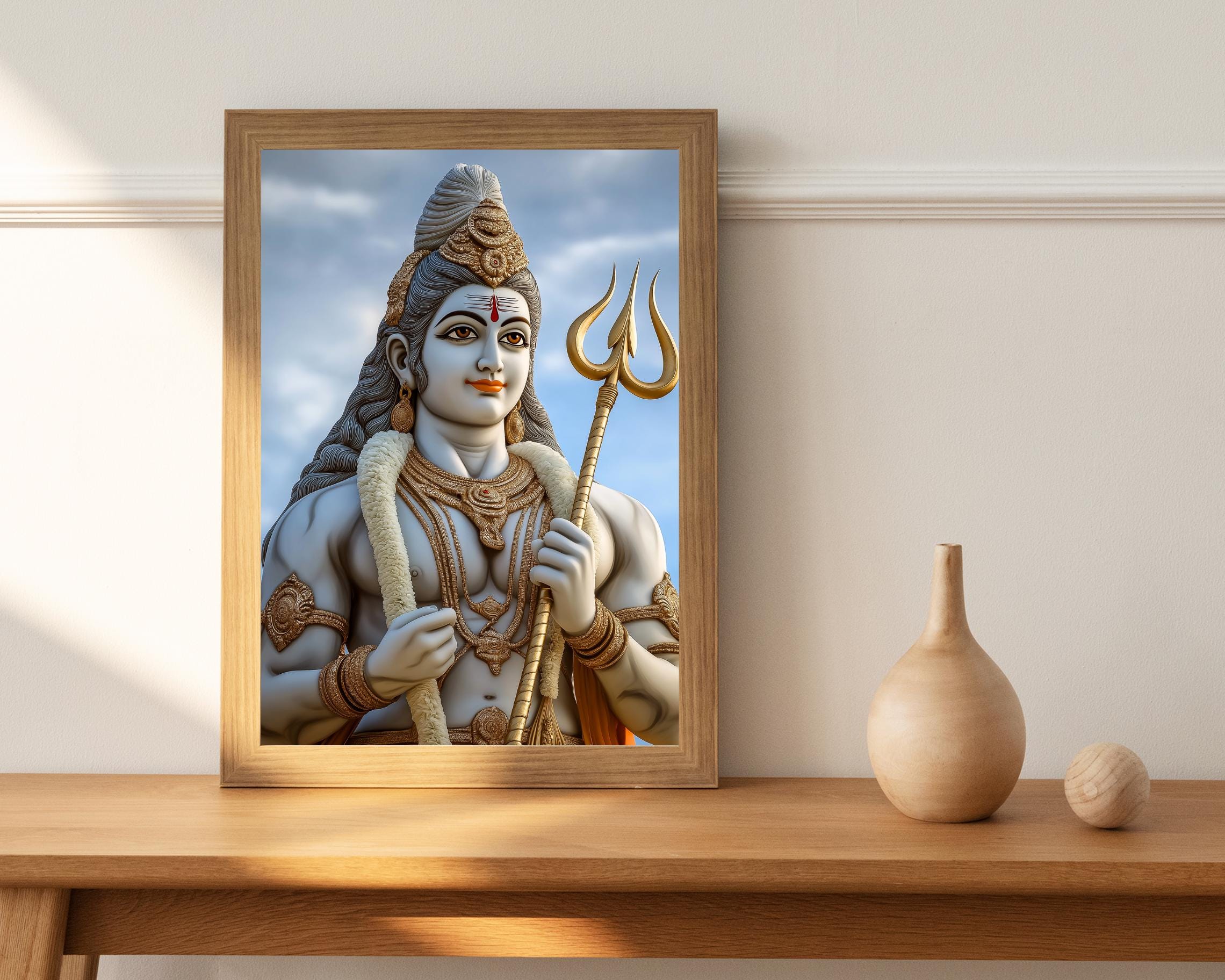Shiva Art Lord Shiv Painting, Hindu God Canvas Art, Indian Devotional ...