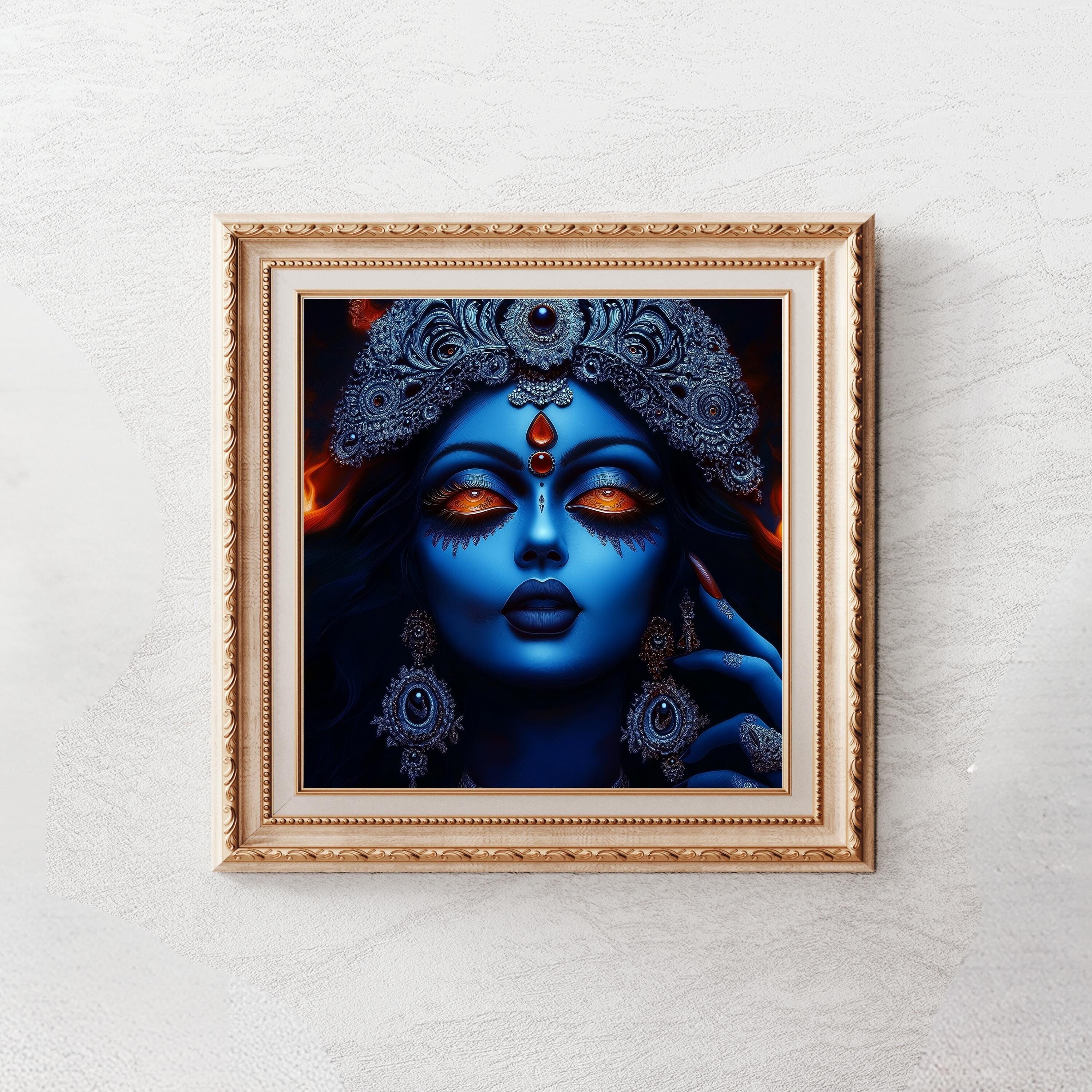 KALI Wall Art Goddess Kali Maa Hindu God Painting, Indian Deity Photo ...