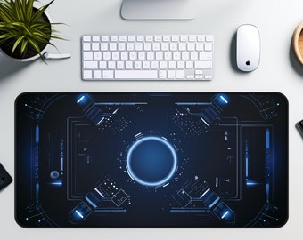 Cyberpunk Desk Mat Retrowave Deskmat Cyberpunk Mouse Pad, Star Trek Mouse Pad Futuristic Tech Gifts Cyberpunk Mousepad Deskpad Cool PC Setup