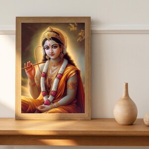 Goddess Sita Painting, Hindu God Art, Lord Rama Wife Indian Deity ...
