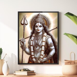 Goddess Durga Print, Hindu God Art, Durga Maa Photo, Spiritual ...