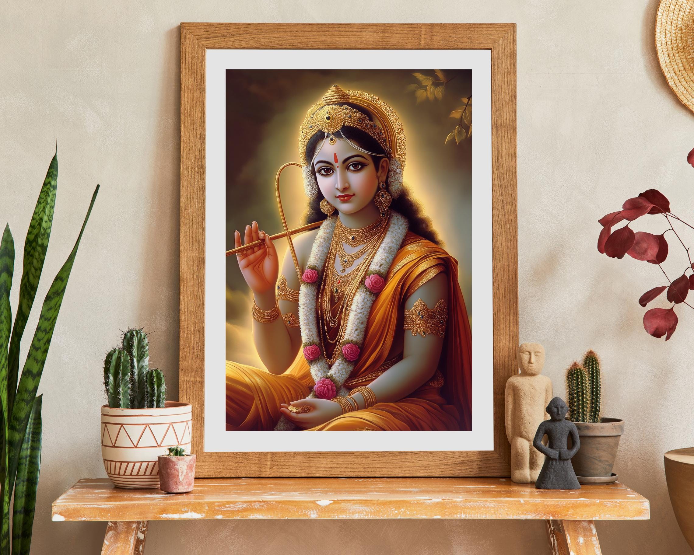 Goddess Sita Painting, Hindu God Art, Lord Rama Wife Indian Deity ...