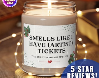 Personalized Concert Tickets, Concert Ticket Gift, Concert Candle Music Concert Tickets Gift, Friend Gift, Birthday Gift, Customized Gift