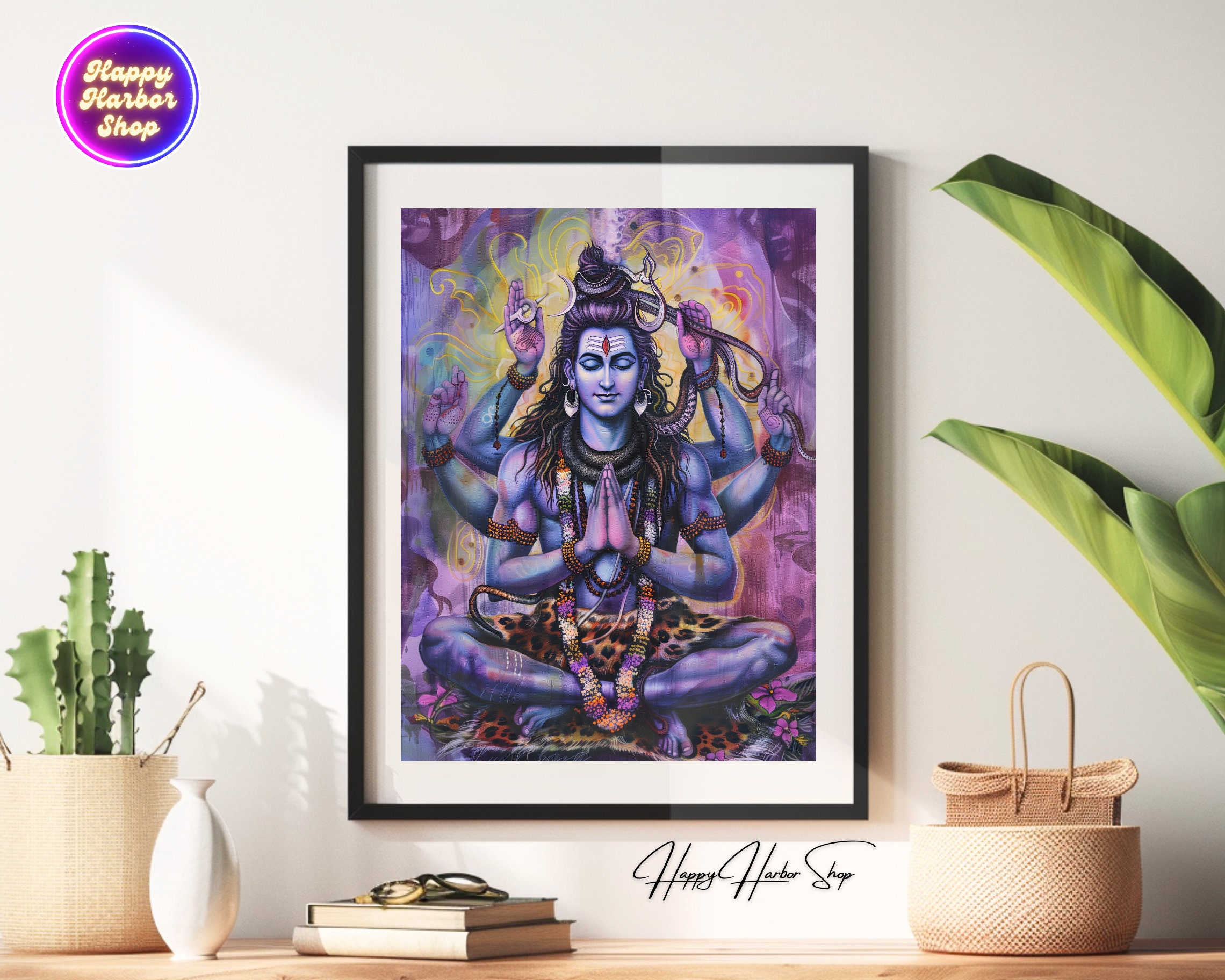 Lord Shiva Wall Art, Shiva Print, Indian God Mahadev Digital Download ...