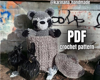 Trash Panda patron PDF au crochet amigurumi