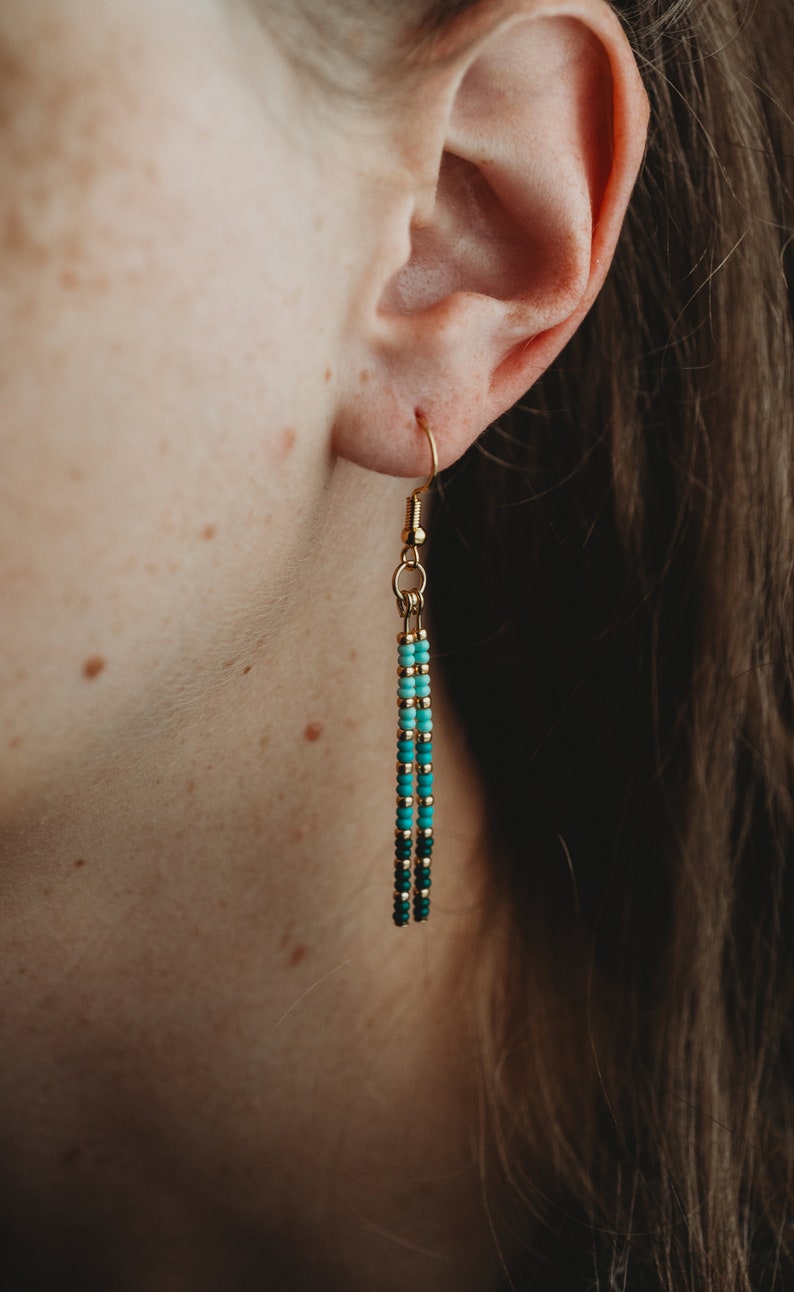 SEFORA OMBRE BEAD STUD EARRINGS