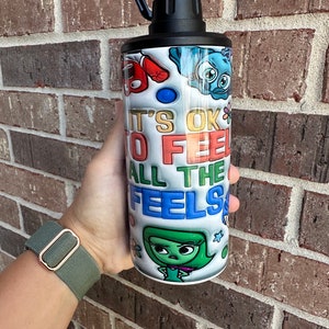 It’s ok to feel all the feels cup l it’s ok to feel all the feels inside out cup l inside out 2 cup l inside out 2 kids cup l inside out cup