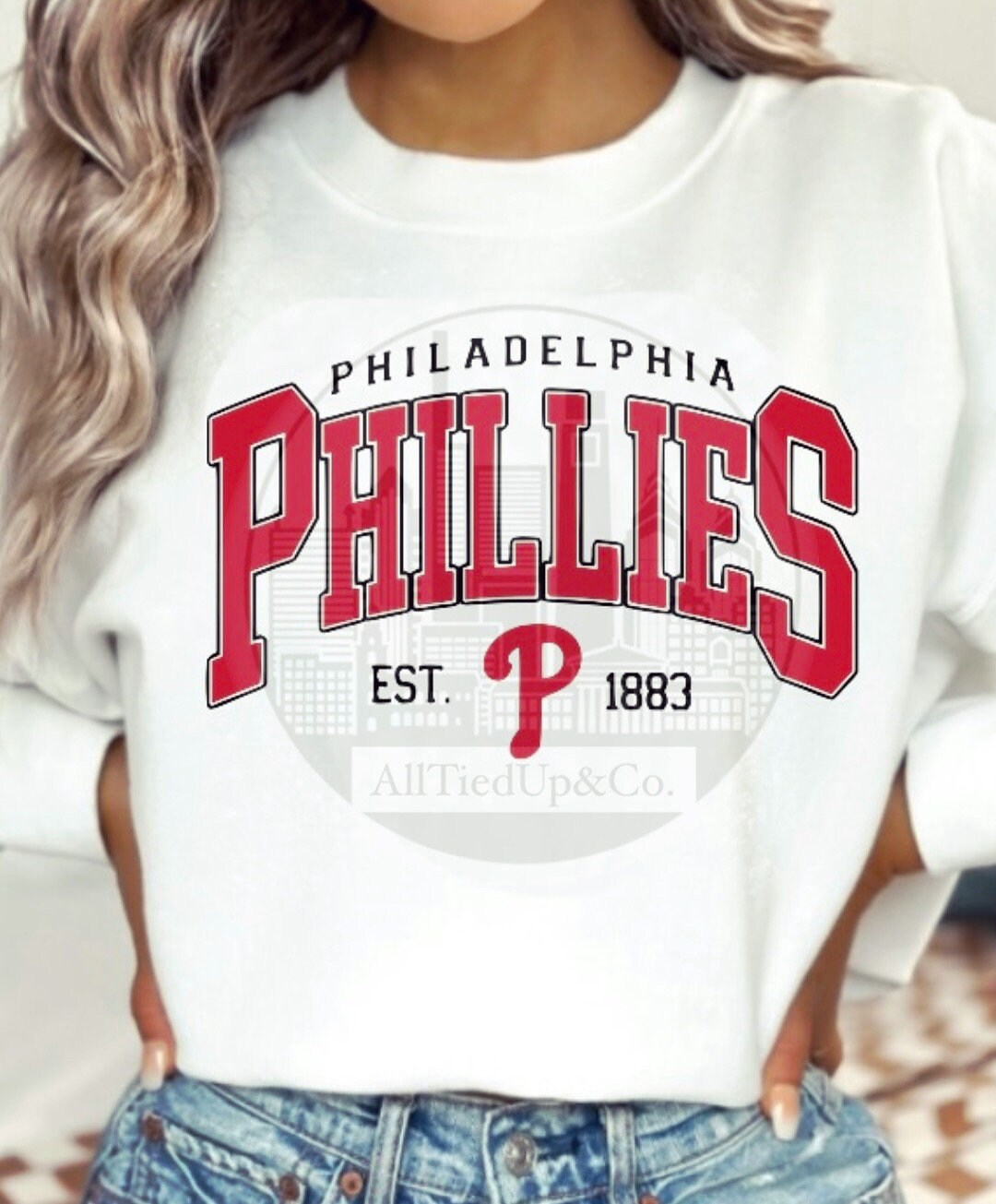 Philadelphia Phillies Sweatshirt Philadelphia Baseball Etsy