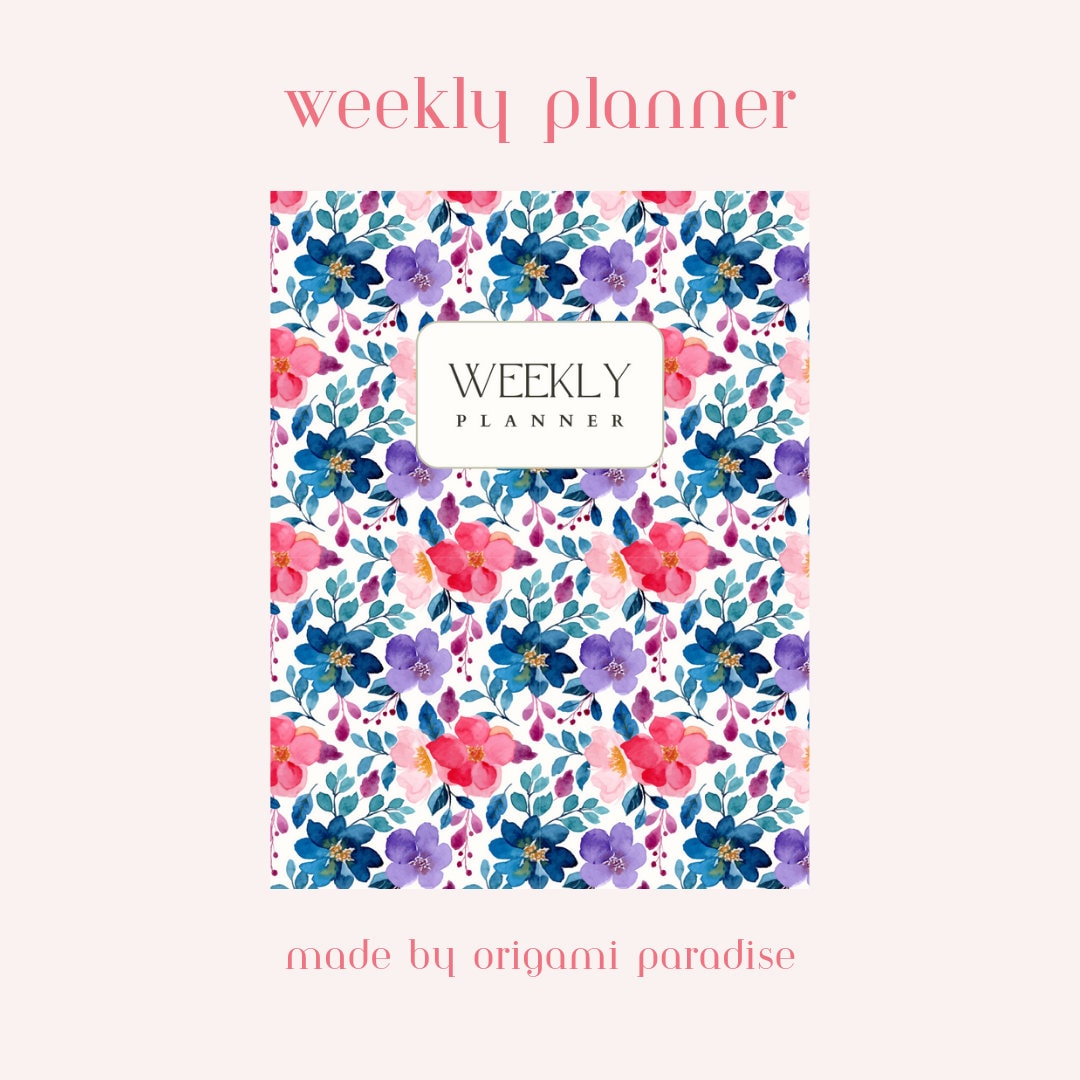 Printable Weekly Planner With Lovely Floral Design - Etsy