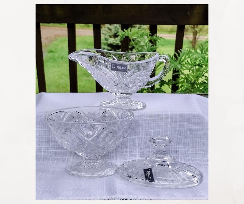 Godinger Dublin Creamer and Sugar Bowl Set - Thumbnail 4