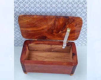 Vintage mini cedar chest.  hope chest.  trinket box. storage box. wood.