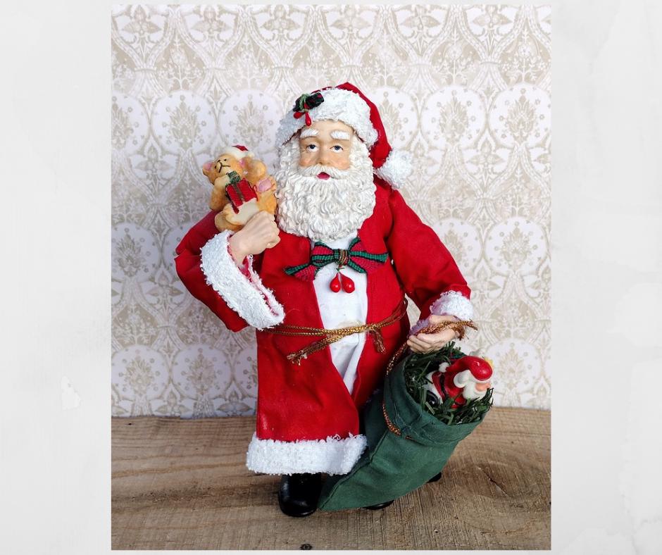 Fabric Mache Santa - Etsy