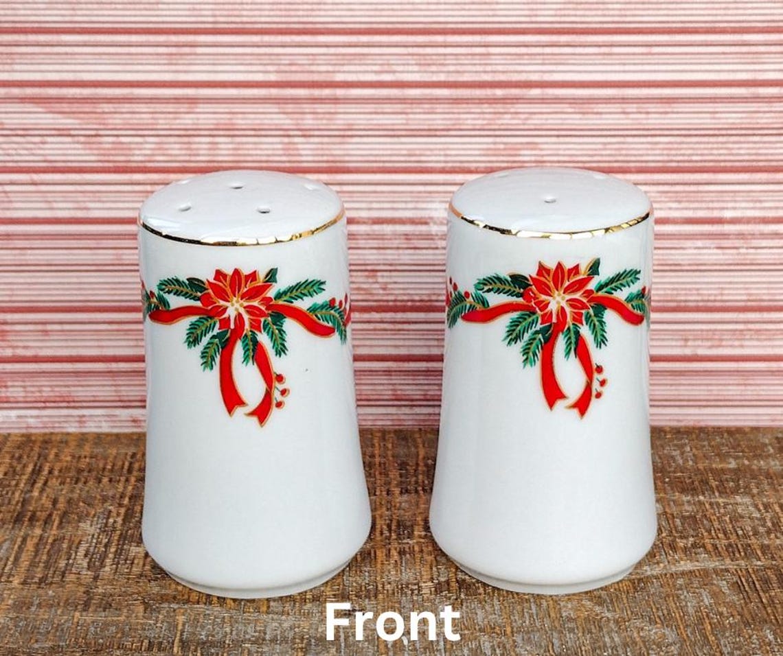 Vintage Christmas Salt And Pepper Shakers