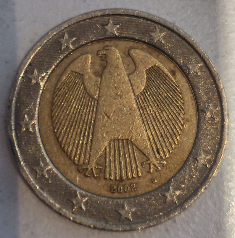 2 Euro coin Germany 2002 D Misprint image 2