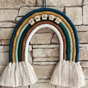 Personalized rainbow / Macramé rainbow / Wall decoration for babies, children