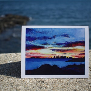 Cartes de correspondance Boston Skyline (paquet de 3)