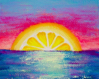 Lemon Sunset Art Print