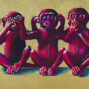 See No Evil, Hear No Evil, Speak No Evil Art Print