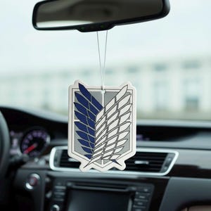 Attack on Titan Car Air Freshener - Scout Regiment Wings of Liberty - Anime Gift - Ambientador de Coche Eren Jäger Pine