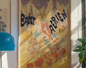 Vintage French Ballet Poster: Art Nouveau Fairy Print for Ballerina