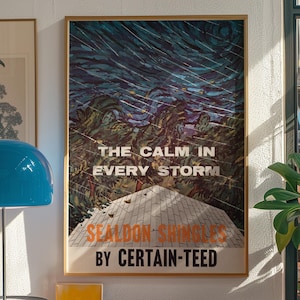 The Calm in Every Storm Museum Qualitätsdruck, Vintage Werbeplakat, Vintage Druck zum Thema Wetter, Einzigartige Retro Kunst