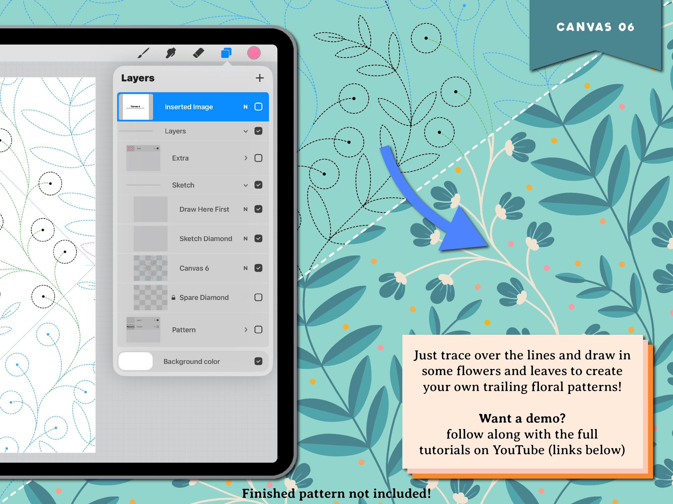 The Pattern Maker Canvas: Folk Art Floral Templates, Diamond Method ...