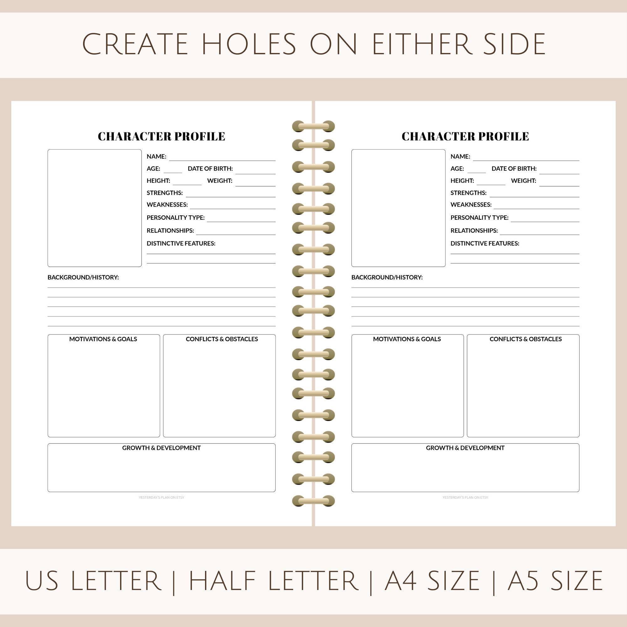 Character Profile Template Character Creation Tool Writing Character Profile Template Character Creation Tool Writing