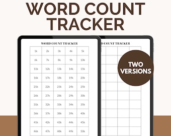Word Count Tracker Template | Fillable Writing Progress (PDF)