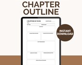 Chapter Outline Template | Story Planning, Fillable PDF (US Letter, A4, A5)