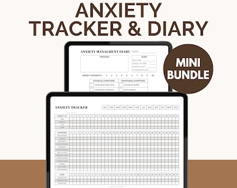 Anxiety Tracker Diary | Mood Log, Symptoms (Fillable PDF)