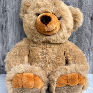 Vintage JCPenney Collection Teddy Bear | 20” Plush Stuffed Animal | Retro Brown Bear Toy, 1980s–1990s Kids Room Decor