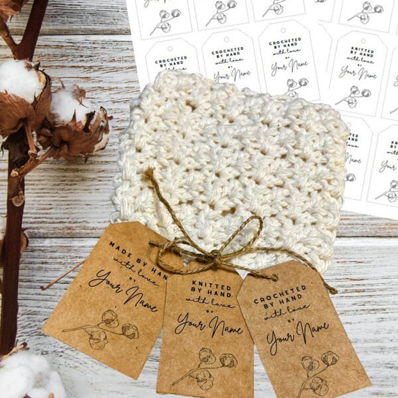 PRINTABLE Makers Tags for Handmade Crocheted and Knitted Items Instant ...