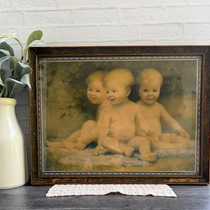 Annie Benson Muller Baby Druck – Vintage Bild fürs Kinderzimmer – R.C. Co NY #2978 – Antike Engel-Baby-Illustration – Sentimentale Wanddekoration