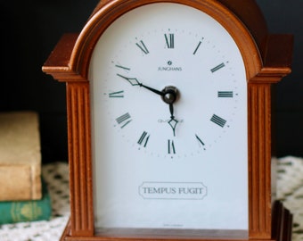 Vintage Junghans German Mantel Clock - Mid-Century Wooden Timepiece - Retro Home Decor