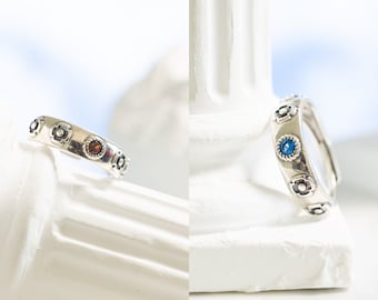 Anillo ajustable de plata S925 con aullidos, anillo de Sophie, anillo del castillo móvil de Howl, conjunto de anillos de pareja de diamantes brillantes