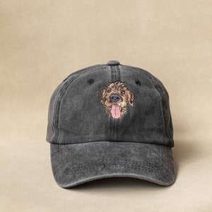 Custom EMBROIDERED Pet Hat Using Pet Photo Personalized Dog Hat Custom Cat Hat image 5