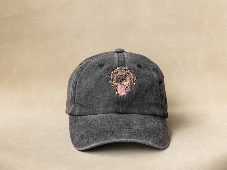 Custom EMBROIDERED Pet Hat Using Pet Photo Personalized Dog Hat Custom Cat Hat image 5