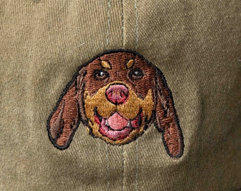 Cappello per animali RICAMATO personalizzato utilizzando la foto dell'animale domestico Cappello per cani personalizzato Cappello per gatti personalizzato