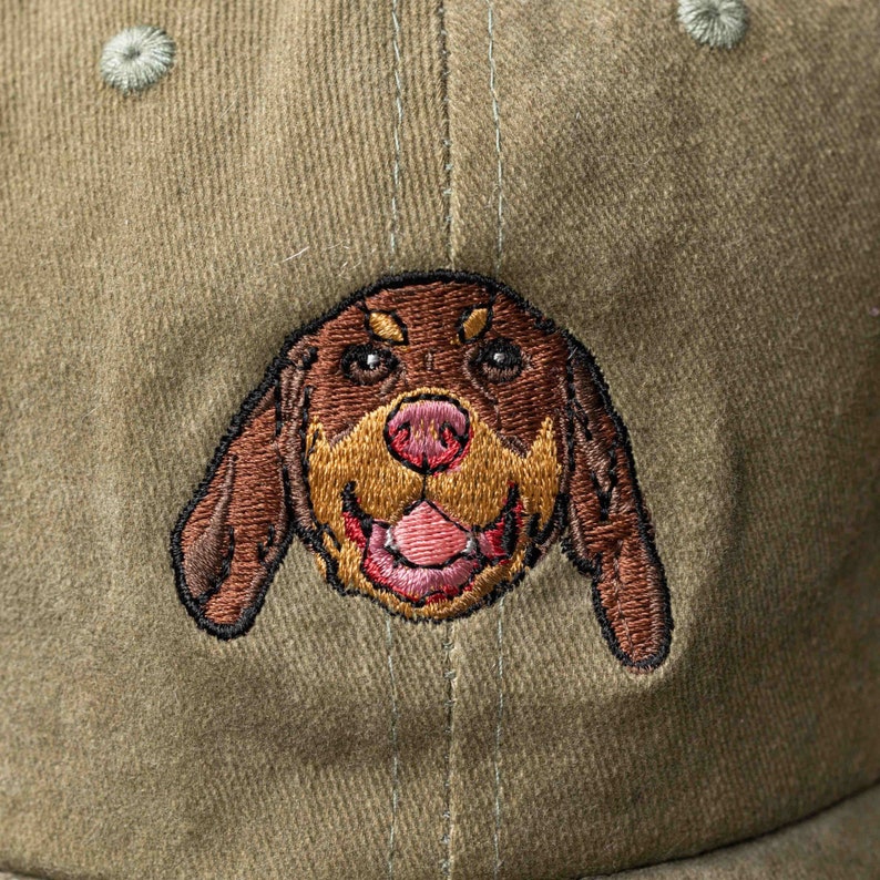 Custom EMBROIDERED Pet Hat Using Pet Photo Personalized Dog Hat Custom Cat Hat image 1