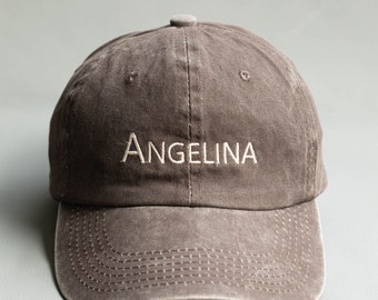 Custom EMBROIDERED Name Hat Personalized Vintage Cap Personalized Cotton Hat with Personalized Text Gift Cap for Him and Her