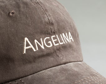 Cappello vintage personalizzato Cappello con nome RICAMATO personalizzato Cappello in cotone personalizzato con testo personalizzato Cappello regalo per lui e per lei