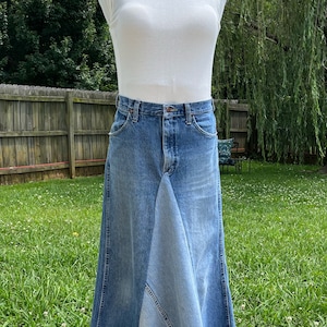 Custom denim skirt