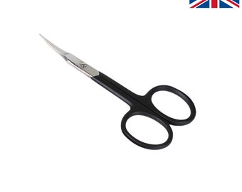 Professional 3.5 Inches Curved Tower Point Stainless Steel Manicure Pedicure Cuticle Scissor Curved Arrow Finger & Toe Nail Care Scissors UK