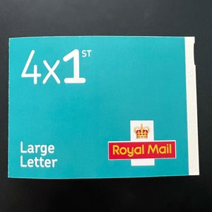 Sellos de correo real de primera clase y carta grande