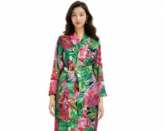 Boho floral kimono - Women's lightweight cover-up