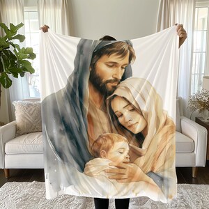 Religious blanket,christian homedecor,christian blanket,marian devotion gift,jesus lovers gift,christiangift,Christmas,Valentine's Day Gift